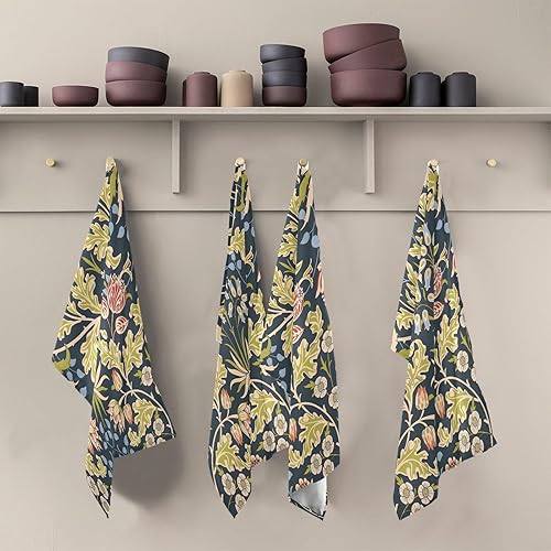 Miniatura 5 de Kigai Toallas de cocina vintage de 18 x 28 pulgadas, ultra suaves, absorbentes, de secado rápido, paños de limpieza lavables, toallas de mano,