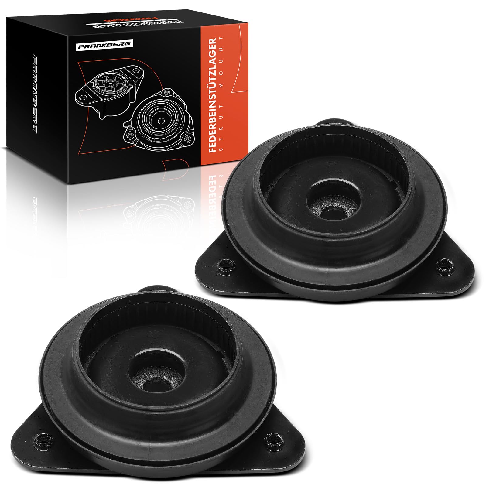 Frankberg 2x Cuscinetti di supporto ammortizzatore Assale anteriore Sinistro Destro Compatibile con Qashqai II J11 J11 M.e.g.a.n.e IV Grandtour/Compatto/Berlina X-Trail KadSì.r Replace# 54320-4CL0B