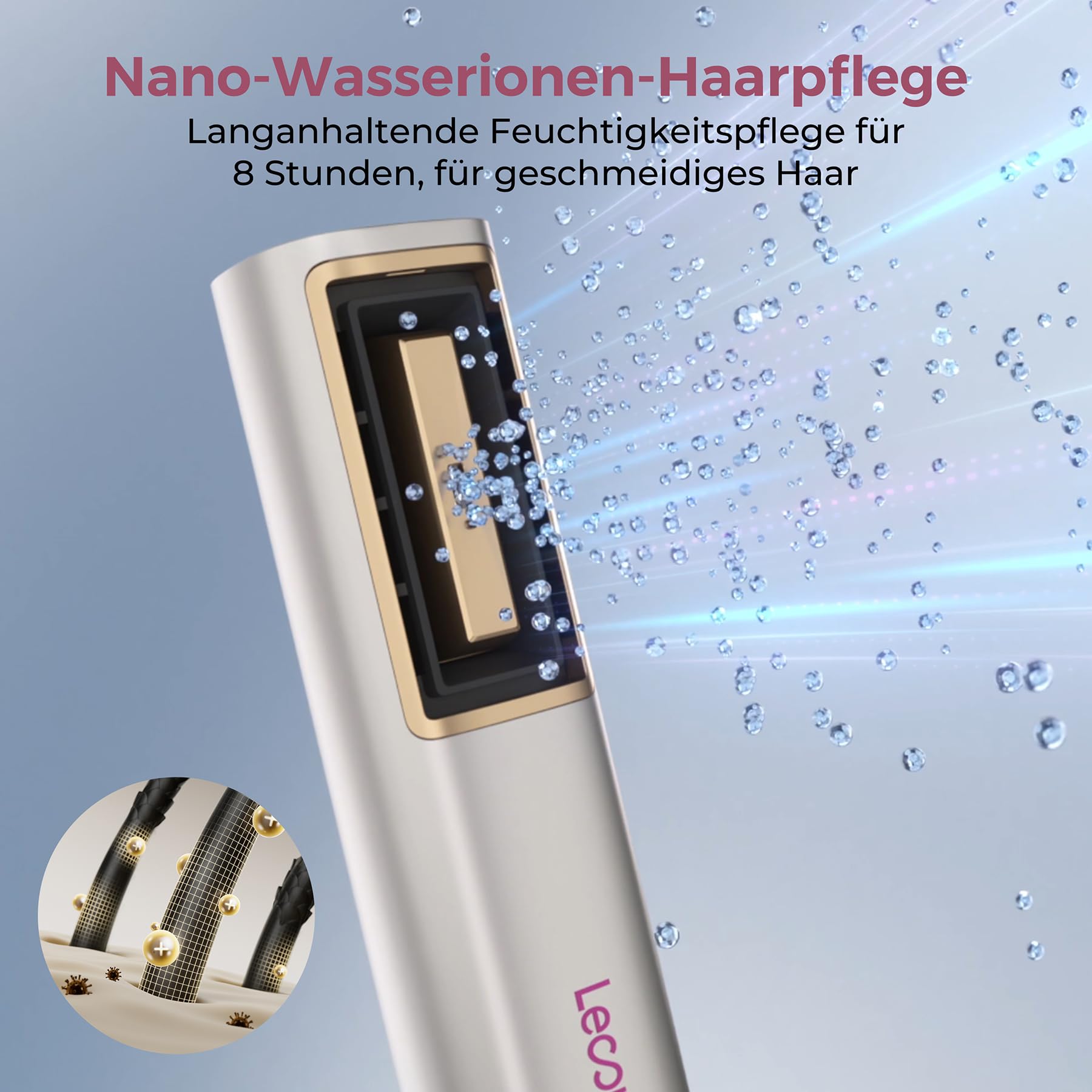 AirSwift X2 Ionen Föhn,110000 U/min,Hochgeschwindigkeits-Haartrockner, Hydro-Ionen-Technologie mit Konzentrator, Paddelbürste, breite Zahnbürste Anti-Frizz Technologie, Temperatur-und Luftg