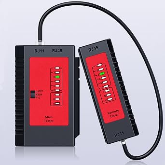 Yankok [RJ45 RJ12 RJ11 Network Cable Tester] for Standard and Shielded UTP LAN Cables Networking Test Tool (Battery Not Included) (Black)