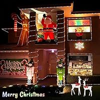 Vista 8 de YEGUO Cuerda de luz solar impermeable para exteriores, 66 pies, 200 luces LED multicolor, 8 modos de luces de tubo de Navidad en tubo fino