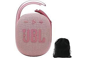 JBL Clip 4 Portable Bluetooth Speaker with Carrying Pouch: Sound that Travels