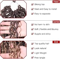 Xtrend 24 Inch River Goddess Faux Locs Horgolt Hajfonás 8 Csomag Göndör Végekkel 2