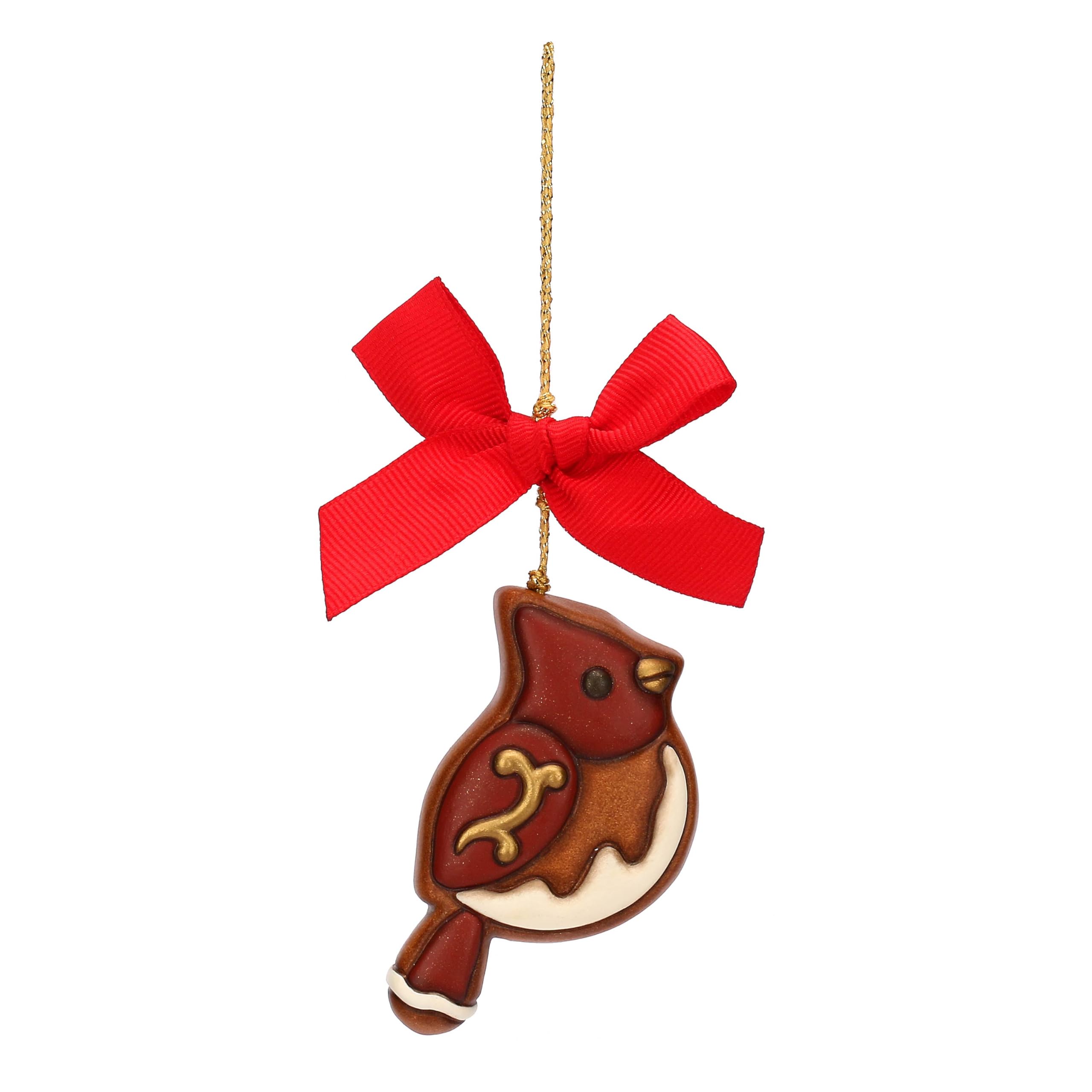 THUN - Thunland Ceramic Bird Christmas Decoration, Small - 5.5 x 5.8 x 1.5 cm