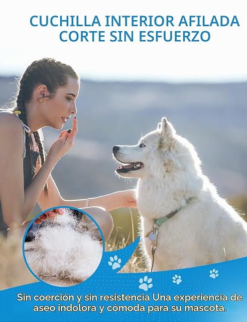 Foto 3 de 7 de Morpilot Cepillo de aseo para perros, peine para desenredar gatos, 23 + 12 dientes, doble cara
