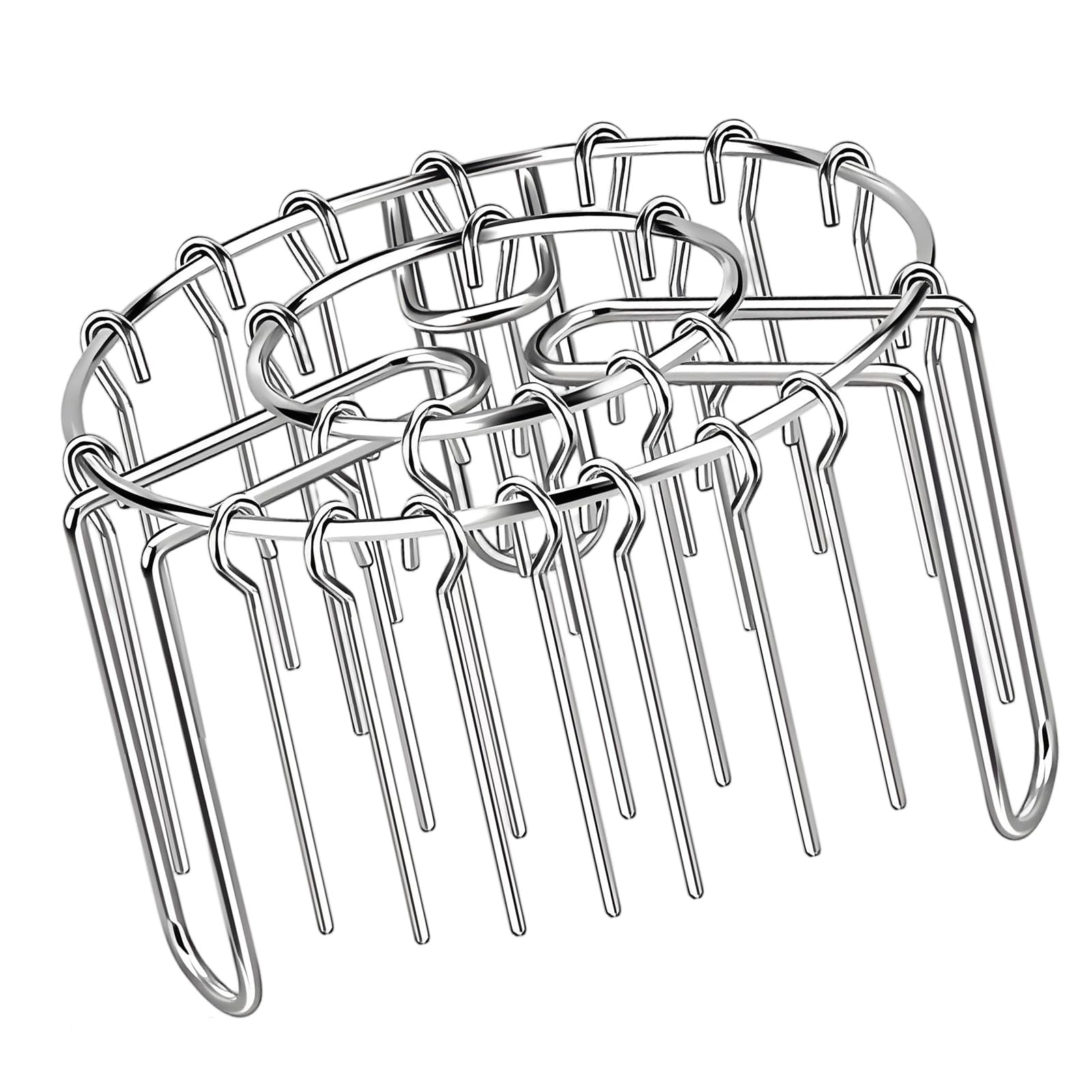 Whoasyst Multipurpose Stainless Steel Grills Rack Metal Kabob Skewer for Air Fryers Cooking Barbecue Accessories Rustless Barbecue Rack