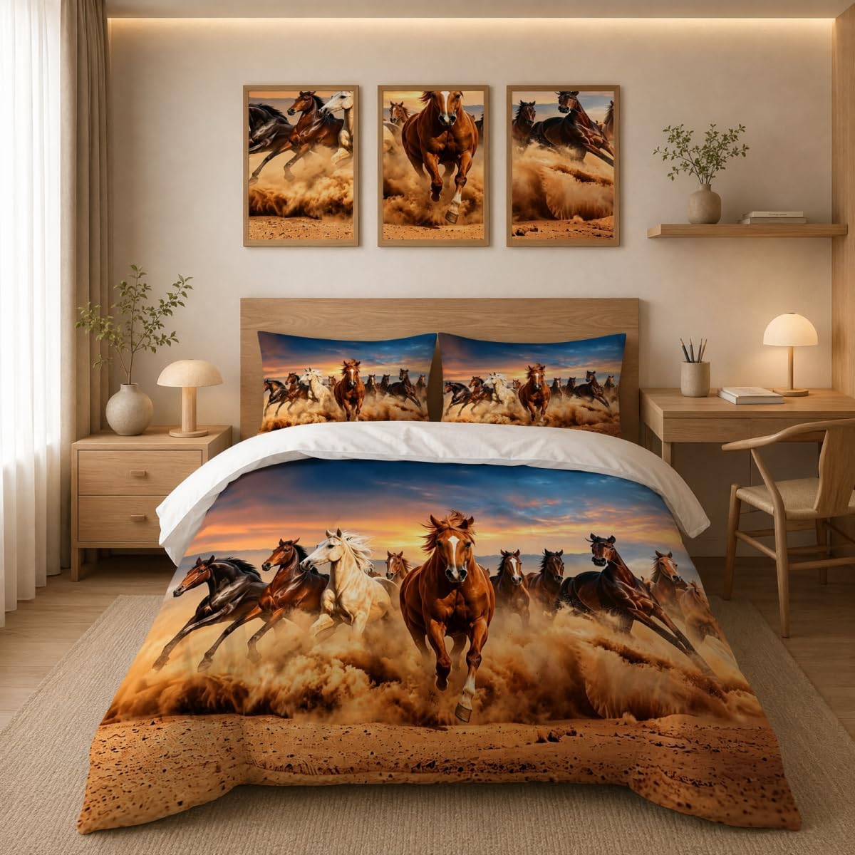 Kids 3D Dinosaur Comforter Set Twin for Boys Tie Dye Dino Bed Set for Boys Bedroom Decor Watercolor T-rex Bedding Set with 1 Comforter and 1 Pillowcase