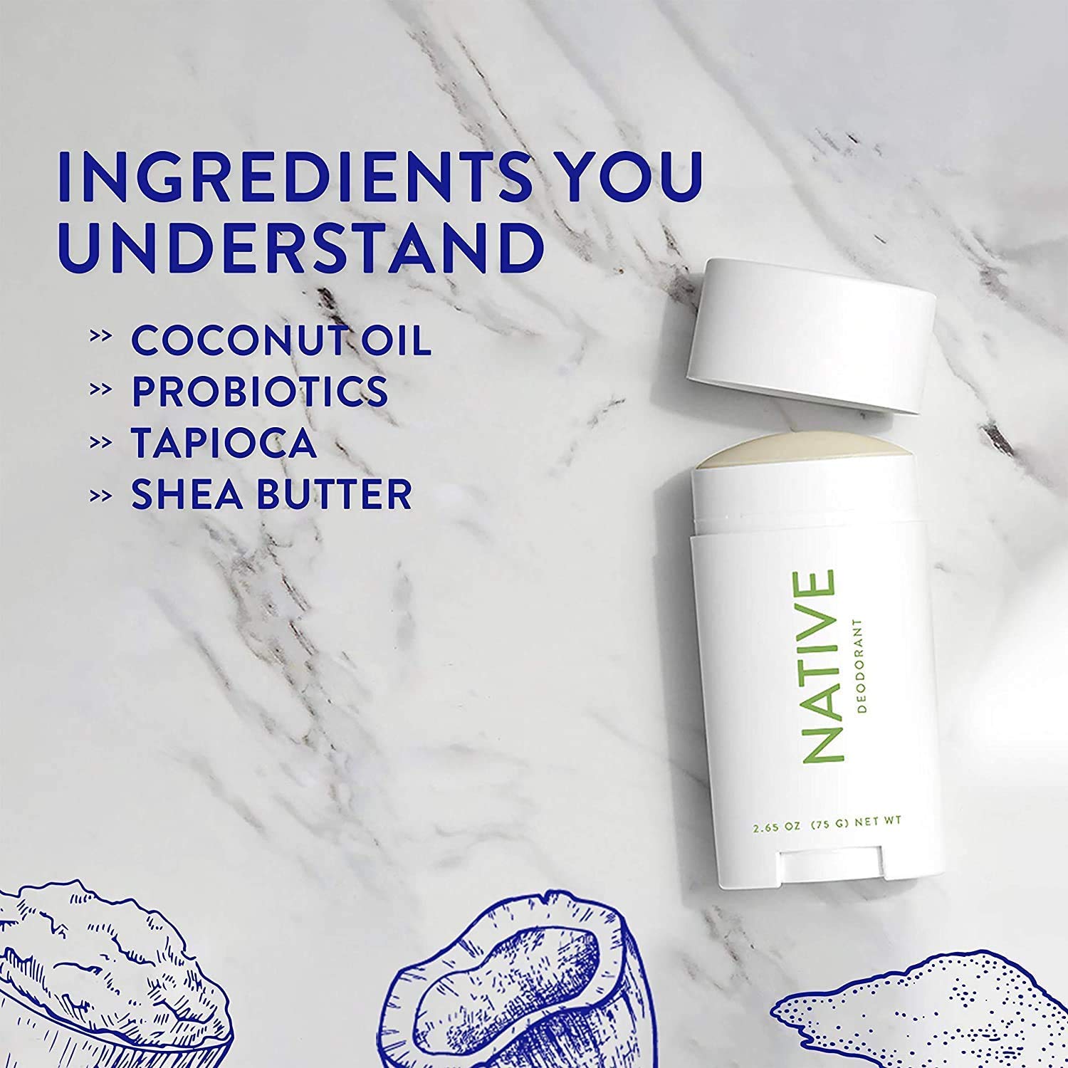 Native Deodorant Natural Deodorant for Women and Men, Aluminum Free