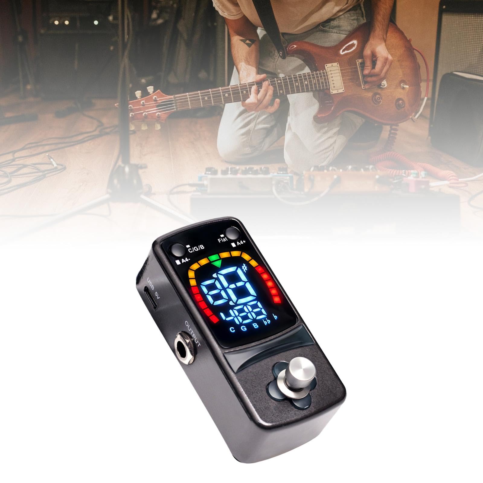Pedale Accordatore di Precisione Robusto Mini Compatto Accessori per Strumenti Musicali