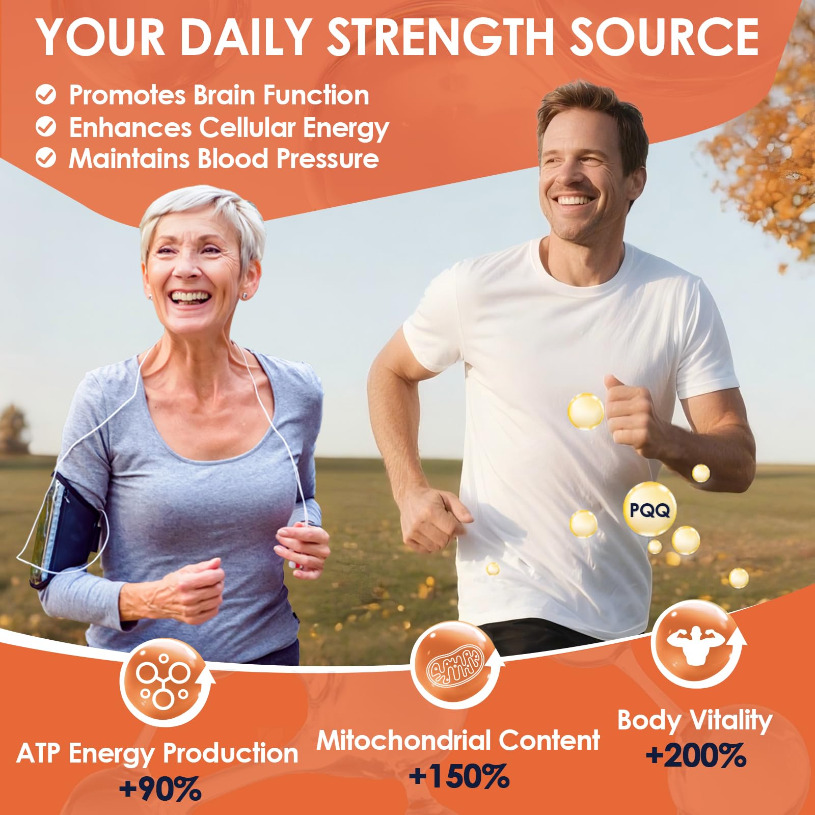 NATURE TARGET Ubiquinol CoQ10 300mg softgels with PQQ & Turmeric, High Absorption Coenzyme Q10 Supplement with ALA & Black Pepper, Antioxidant for Heart & Brain Health, Energy Production, 120 Count