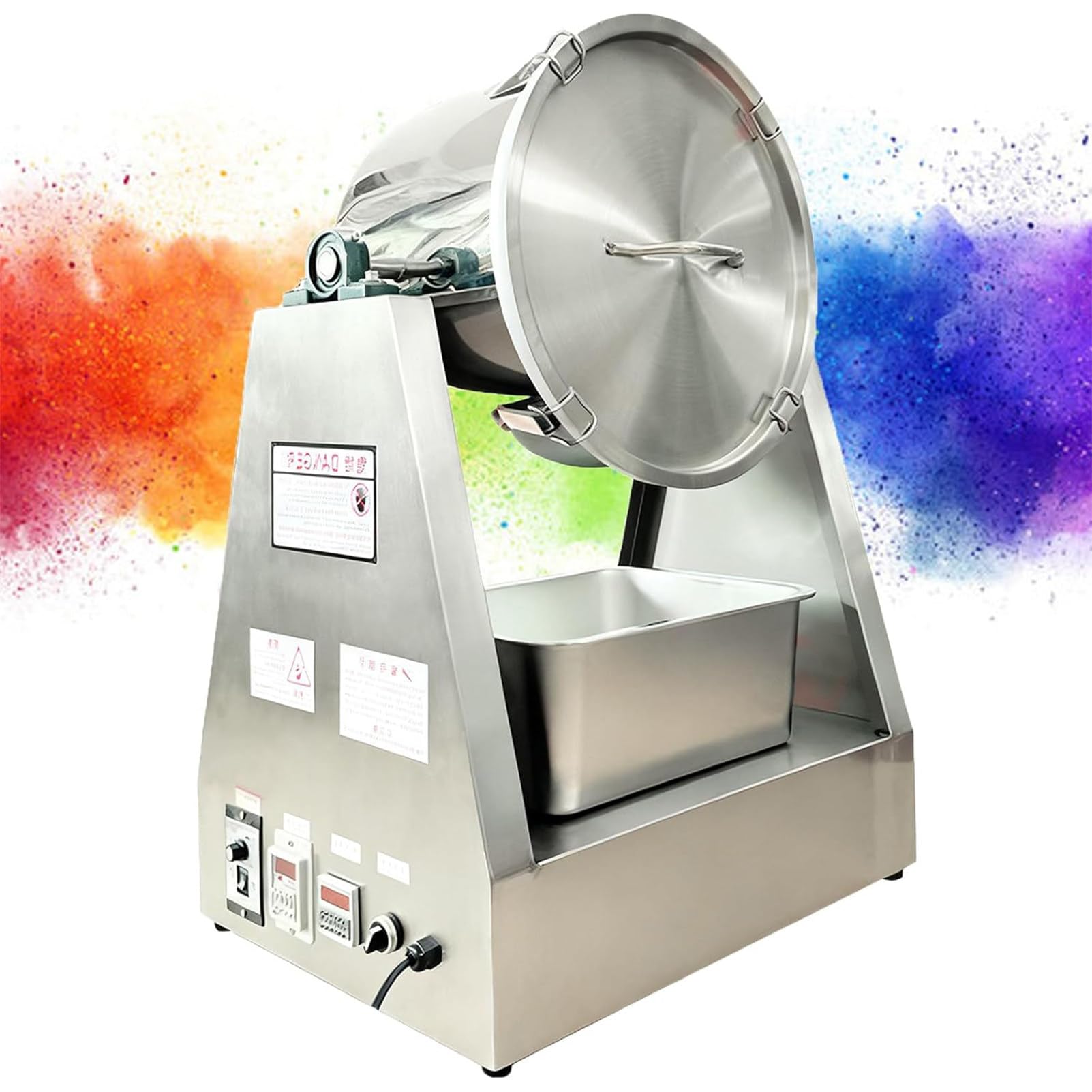 PweKzxt Dry Powder Mixer, 360° Bidirectional Mixing, Granule Food Powder Drum Mixer Machine,Powder Mixing Machine,Dry Powder Mixer Blender Machine, for Powder and Granular Materials 10L