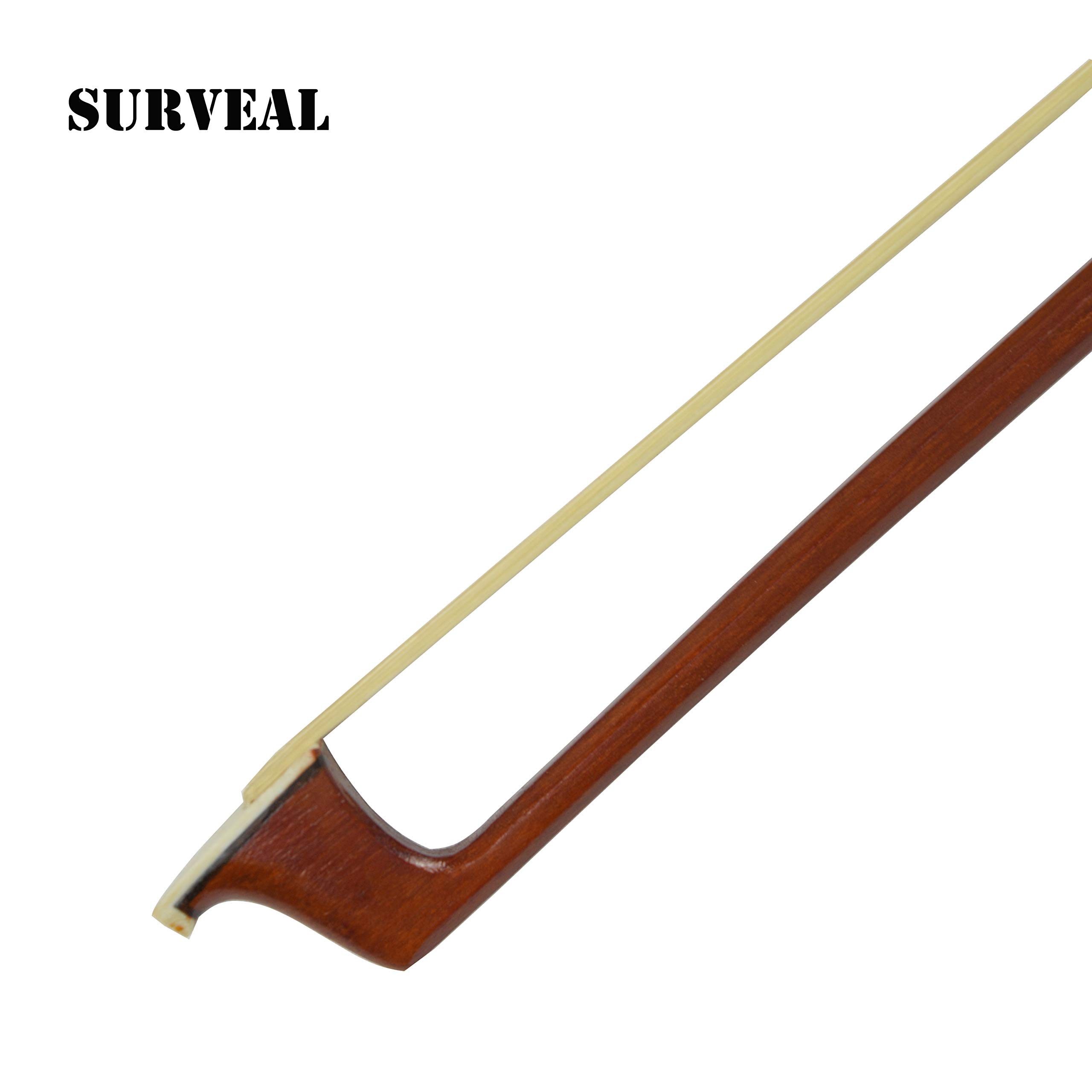 archetto per violino in legno di verzino, con la migliore coda di cavallo della Mongolia e il miglior elastico, per principianti 4/4 Marrone