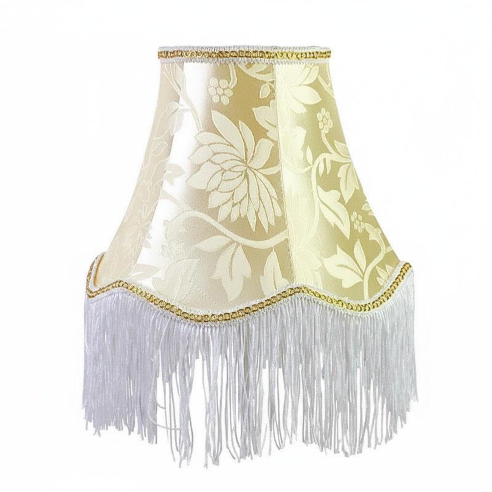 Lampshade Handmade Tassel Lampshade Fringed Tassel Lamp Shade for Bedroom 13x25x19 Gold Flower-image-23