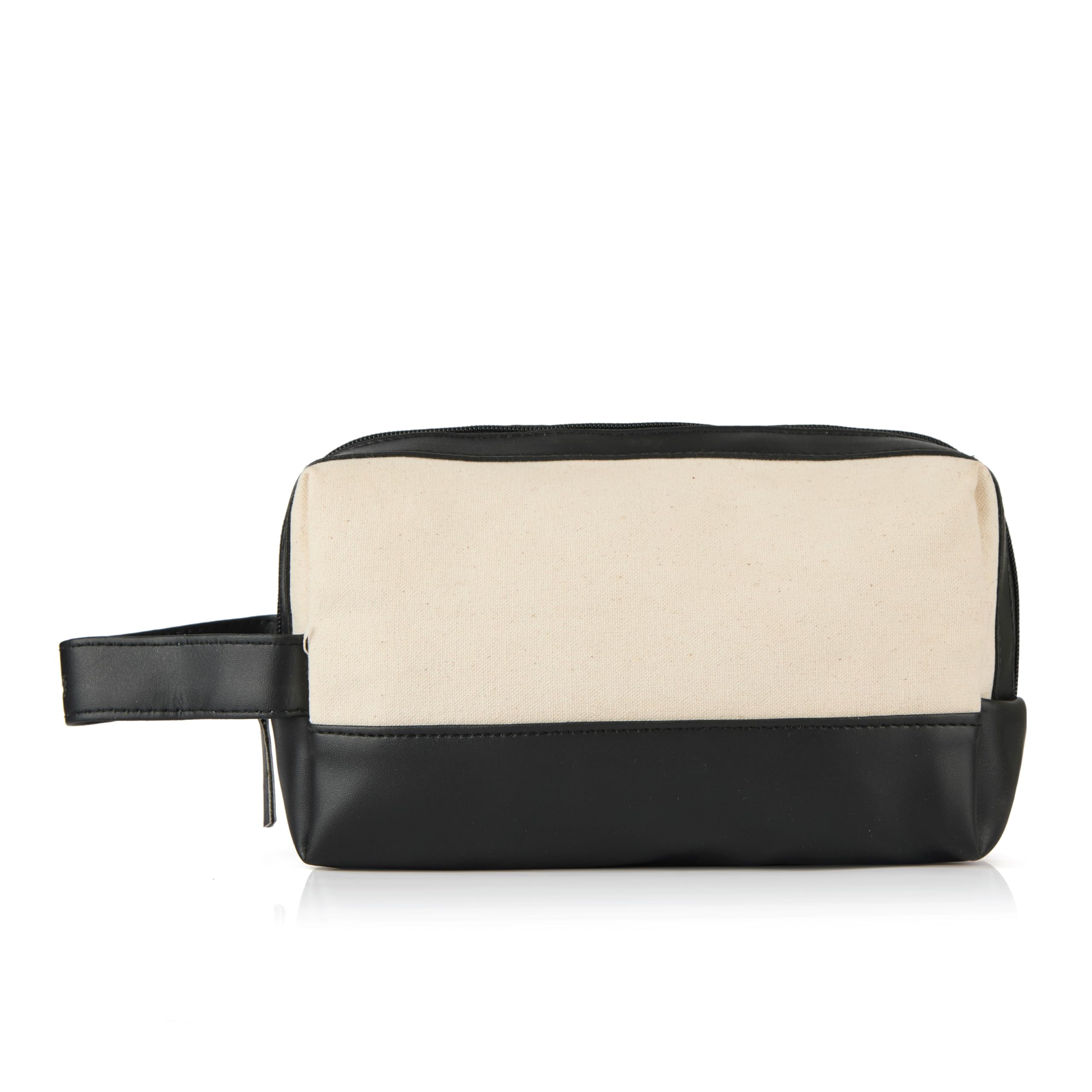 Lifelong Personalised Travel Pouch | Premium Water-Resistant Canvas Toiletry Bag for Men & Women |Compact & Spacious Toiletry Bag for Travel, Gym, Daily Use, Shaving Kit & Cosmetic Bag (Black)