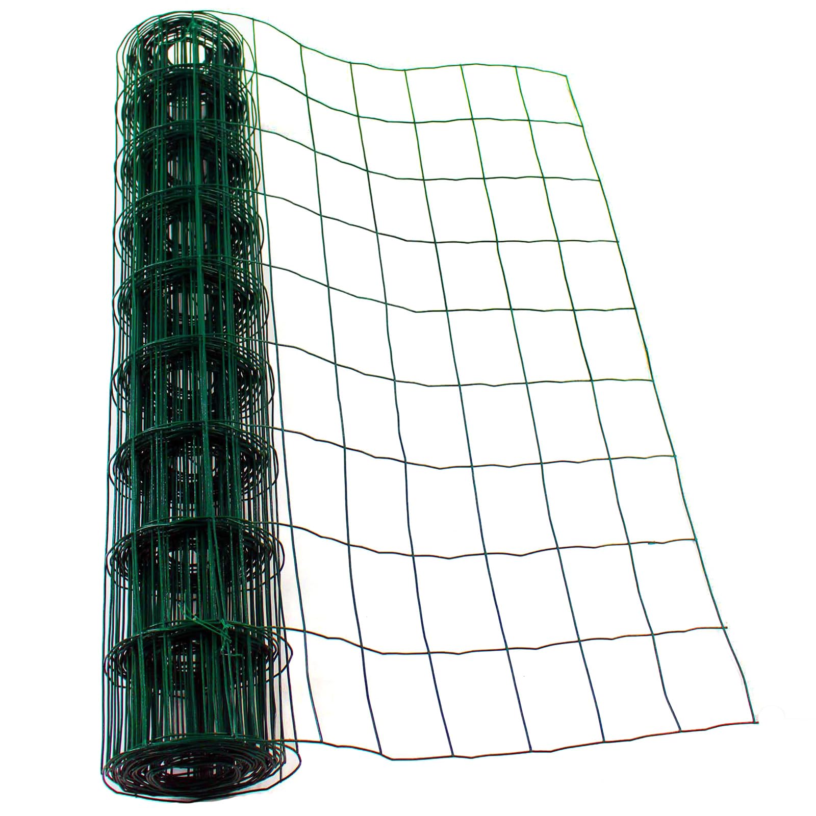 Actiaspet Green PVC Coated Steel Wire Mesh Fencing 90cm Garden Galvanised Fence (25m) 21713