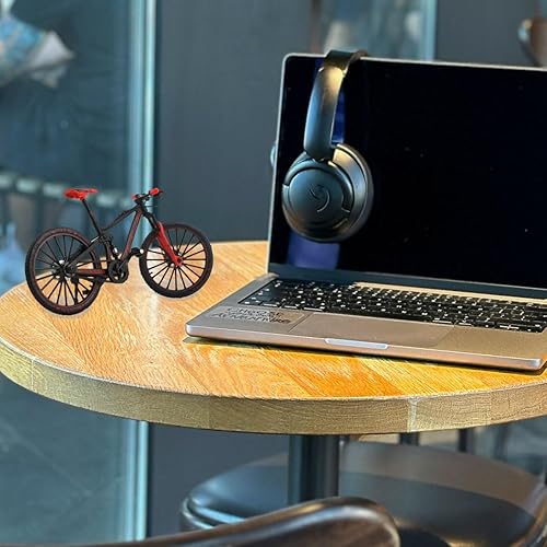 Miniatura 16 de Ailejia Adorno de bicicleta de montaña de aleación MTB, modelo de bicicleta, decoración de pastel de carreras, bicicleta DH, dedo de montaña, Negro