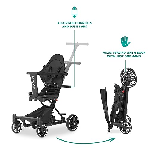 Miniatura 6 de Dream On Me Drift Rider - Cochecito con toldodiseño resistente, rotación de ángulo 360plegado compactoruedas de conducción suaveprotección solar en