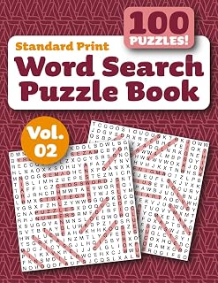 Standard Print Word Search Puzzle Book: Vol. 02: 100 Puzzles!
