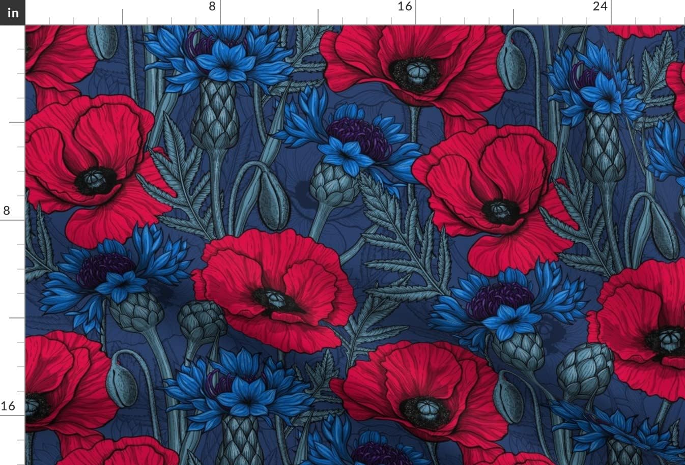 Spoonflower Fabric - Maximalist Floral Saturated Flowers Botanical Wildflower Rich Bold Printed on Minky Fabric by The Yard - Sewing Baby Blankets Quilt Backing Plush