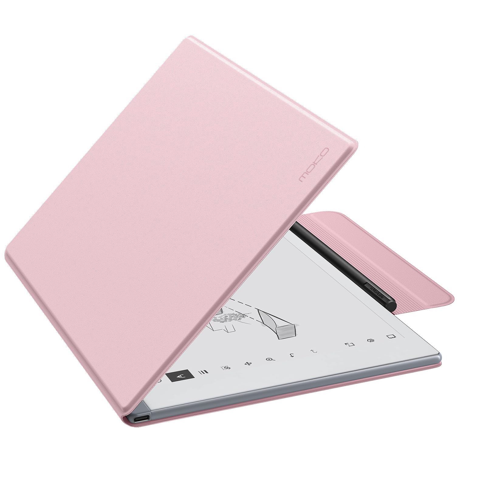 MoKo Case for Remarkable 2 Tablet 10.3" with Pen Holder, Pink