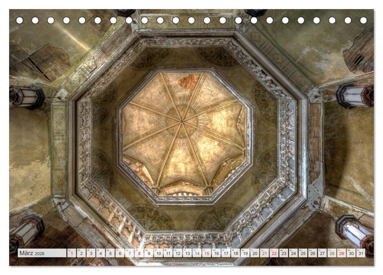 Detroit - Modern Ruins (Tischkalender 2026 DIN A5 quer), CALVENDO Monatskalender: Verlassene Orte in Detroit