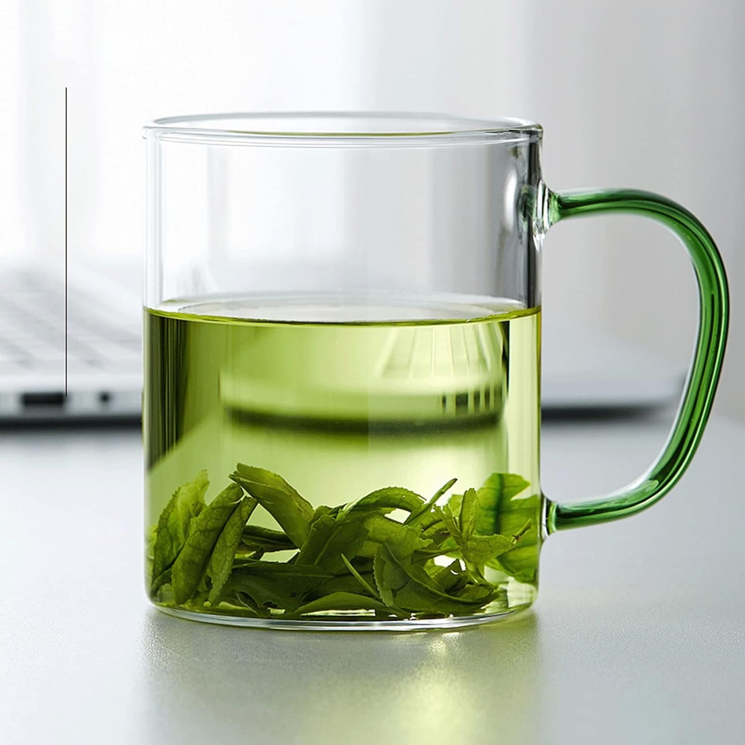 Glass Coffee Cups Set of 2 Glass with Handle Transparent Large Capacity Tea Cup with Lid Beer Glass Water Glass Milk Glass Set Glass Coffee Mugs