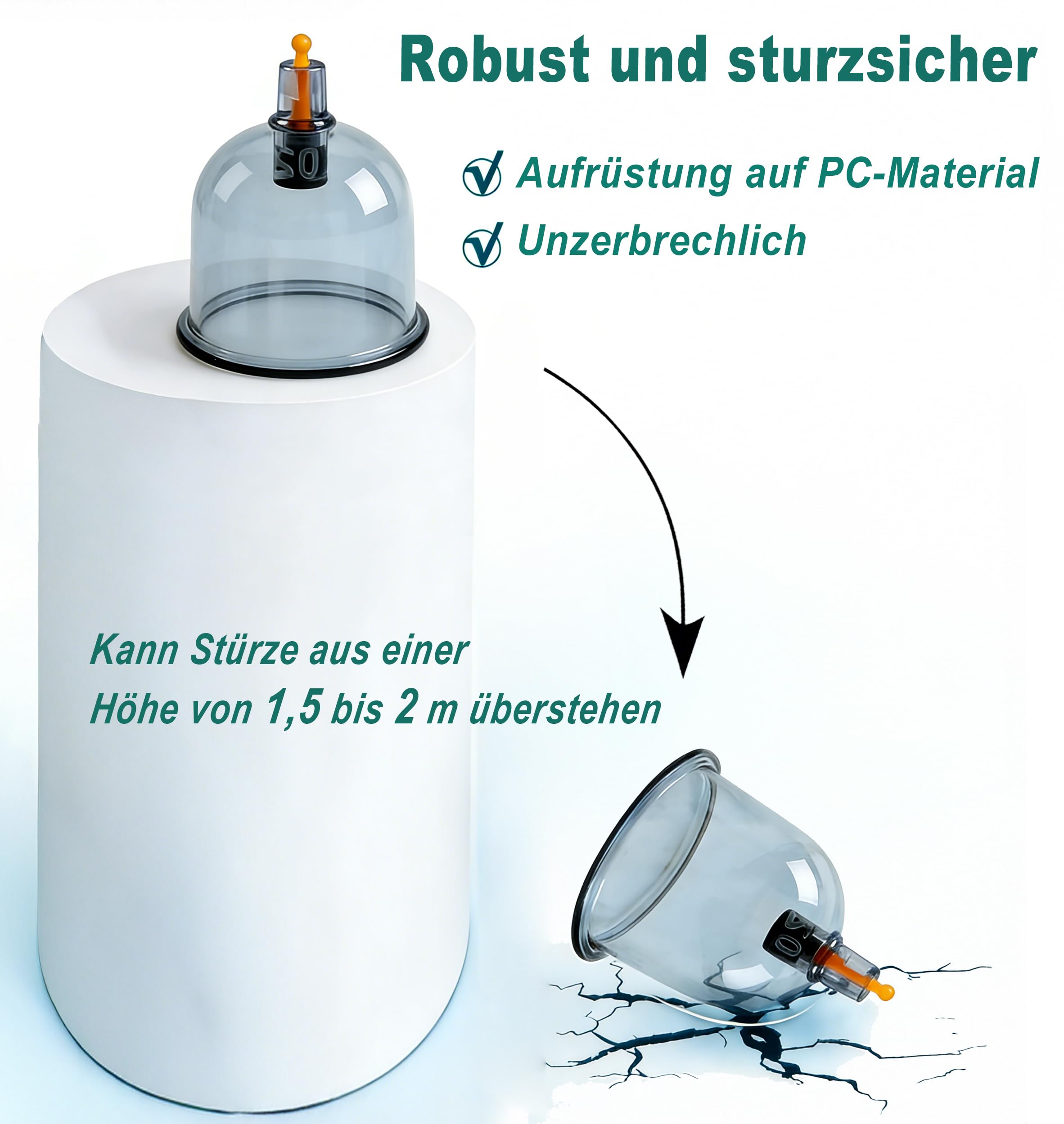 Schröpftherapie Set 22 Tassen, Große Größe V2.0 für Frauen Männer Vakuum Cup für Körper Muskel Rücken Schmerzlinderung Massage Saugen Cellulite Sauggerät Tasche DE-T02