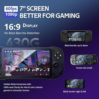 OnePro Cloud Handheld Portable Remote Play Gaming Console, For Xbox Cloud Gaming, NVIDIA GeForce NOW, Playstation, PC, Long-Battery Life, 7 1080P Touchscreen, Lightweight Retro Game Handheld - 64G