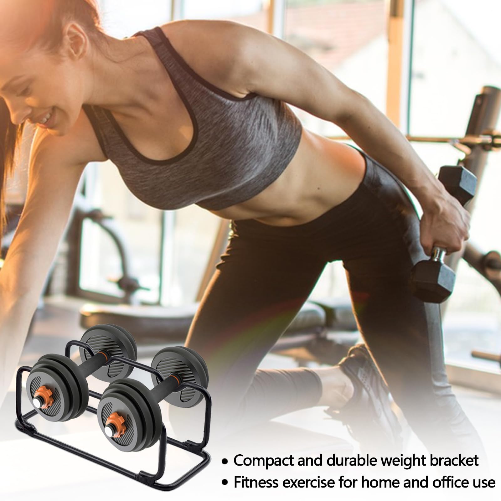 Hantelablage, 2 Stück Hantelständer Klein Kurzhantel Rack Kurzhantelablage Gewichteständer Hantelständer Multifunktionaler Hantelablage Gewichtsständer für das Fitnessstudio zu Hause