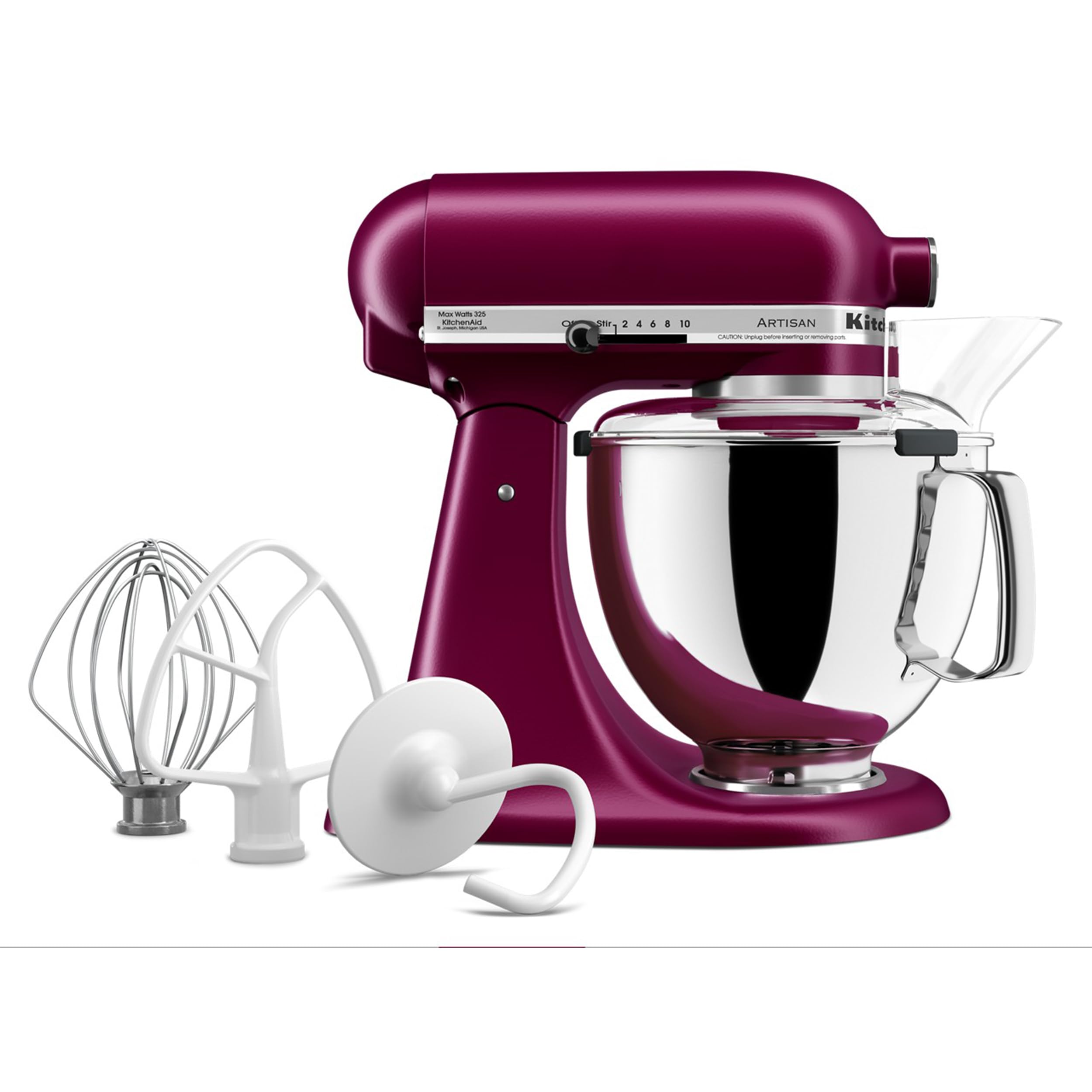 KitchenAid Artisan, 5-Qt Tilt Head Stand Mixer, KSM150PS, Beetroot view 2