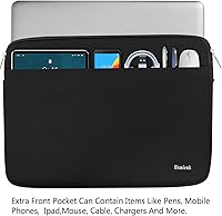 Vista 2 de Laptop Case Sleeve 15.6 inch, Shockproof Protective Notebook Case with Accessory Pocket, Briefcase Carrying Laptop Cover for 15.6" HP, ASUS, Dell