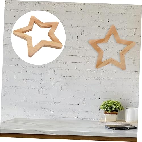 Miniatura 8 de ARTIBETTER 1 pieza de partición de la habitación de los niños con recorte de estrella de madera para fiesta de Navidad para el hogar Belén para