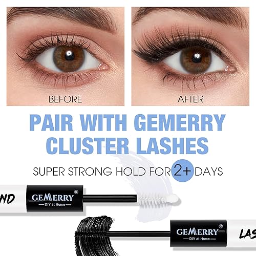 Miniatura 7 de GEMERRY Bond and Seal - Pegamento de pestañas, impermeable, para extensiones de pestañas, color negro, de larga duración, principiante (0.3 fl oz)