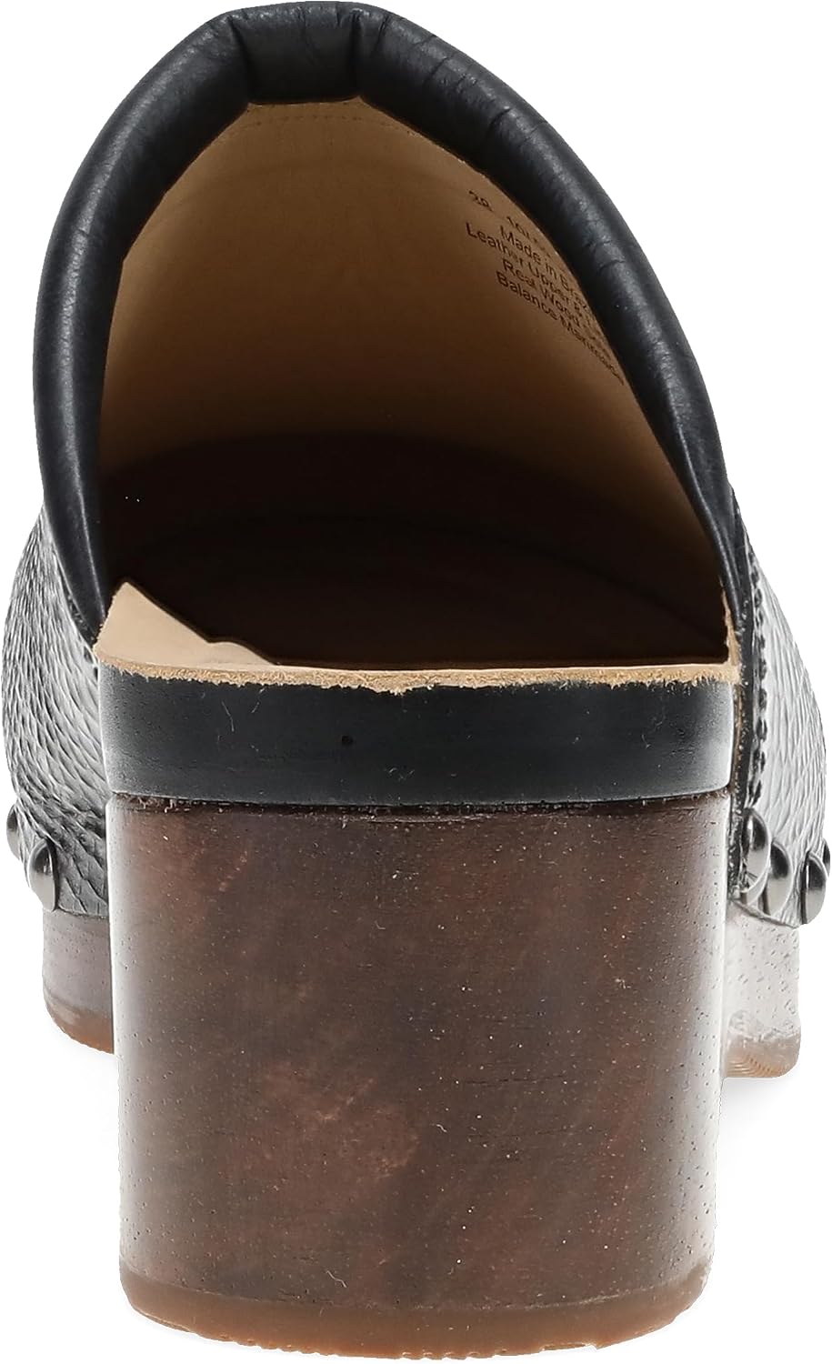 Dansko Andie Women’s Handcrafted Mule Clogs – Artisan Wood Sole Slip-On Shoes with Memory Foam Insole – Made in Brazil