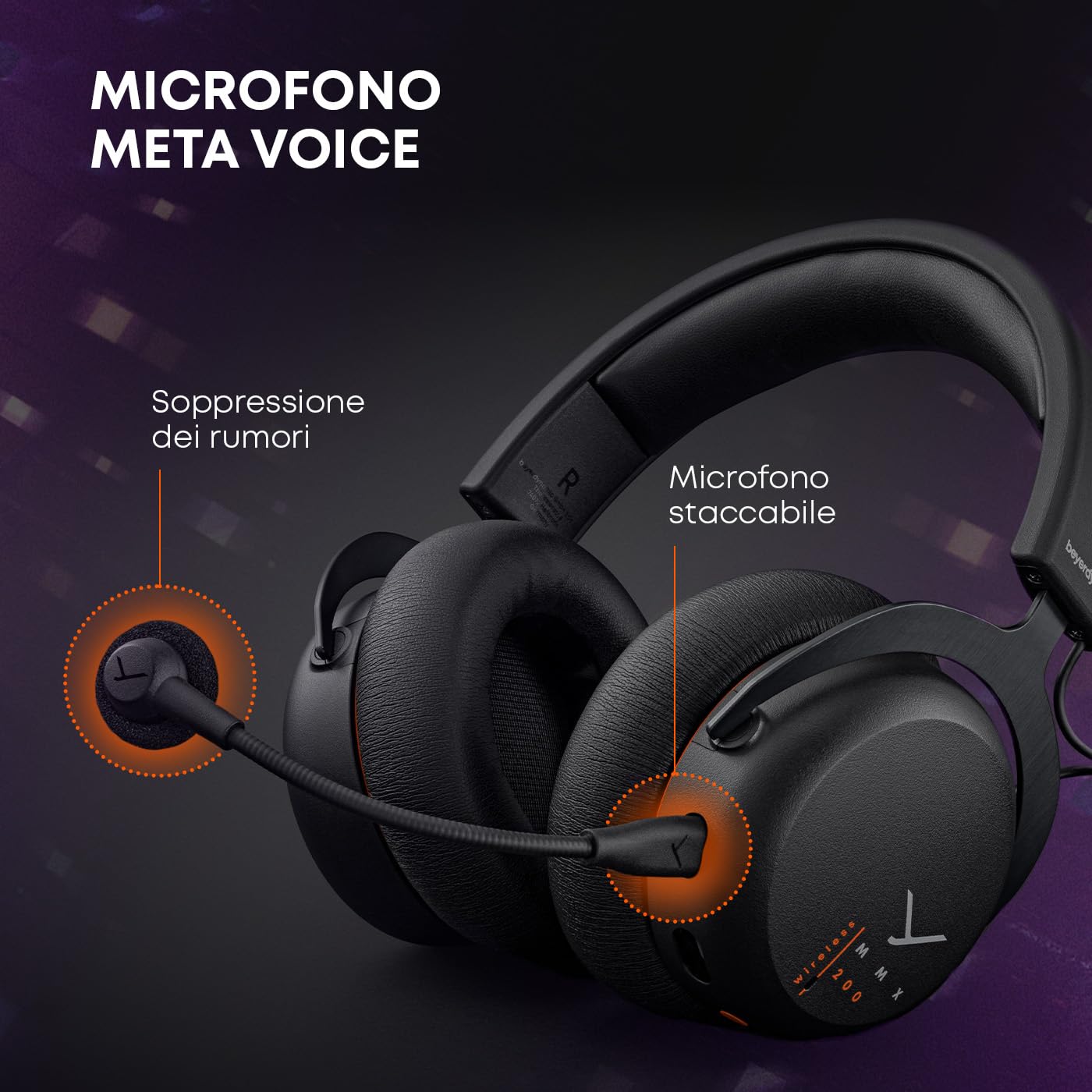 Casque gaming sans fil Beyerdynamic MMX 200 wireless Gris