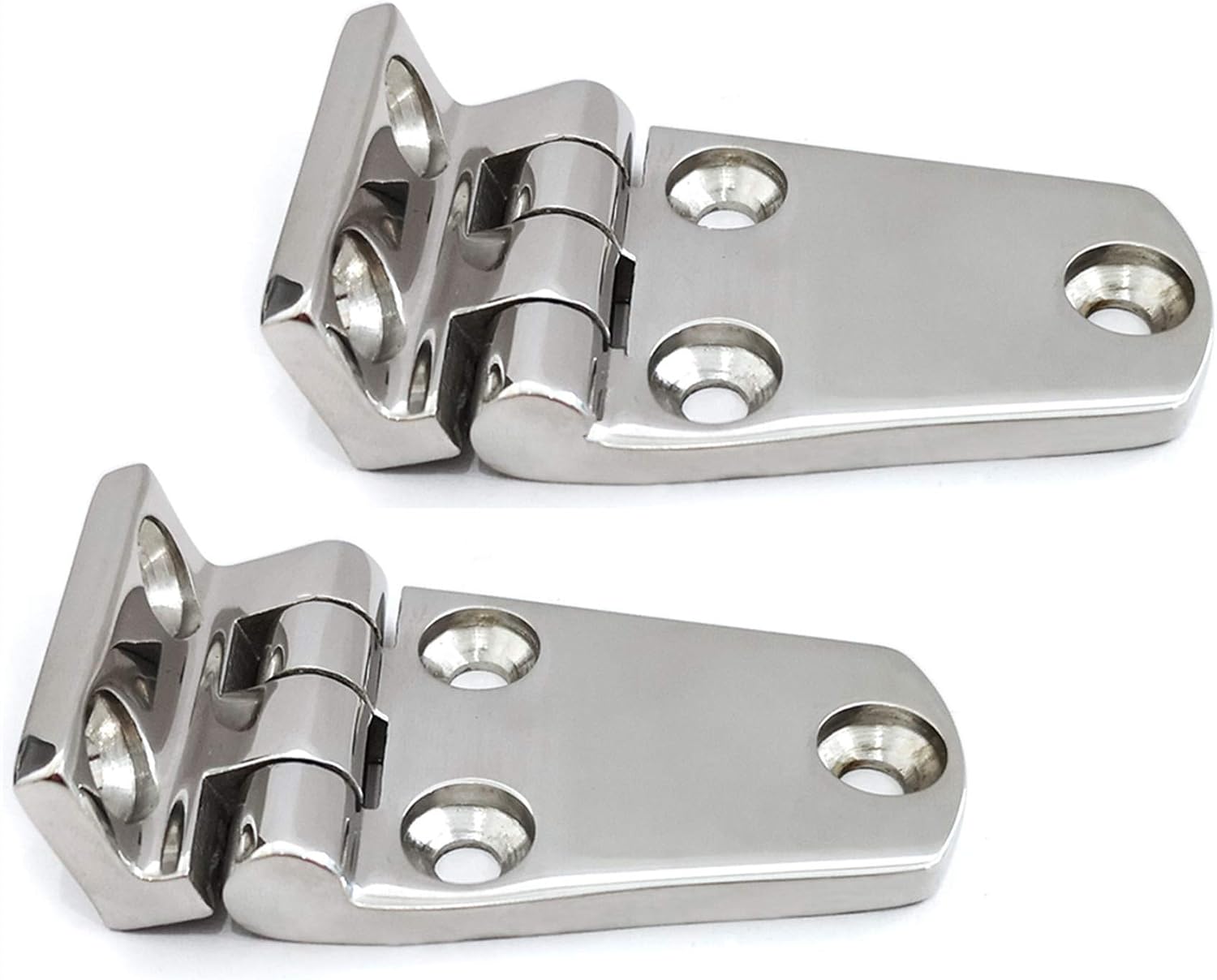 NRC&XRC Heavy Duty Marine Grade 316 Stainless Steel Offset Short Side 2-1/5" x 1-1/2" Casting Hinges (Pair) 3/16" Thinckness for Door, Cabinet of Boat, RVs
