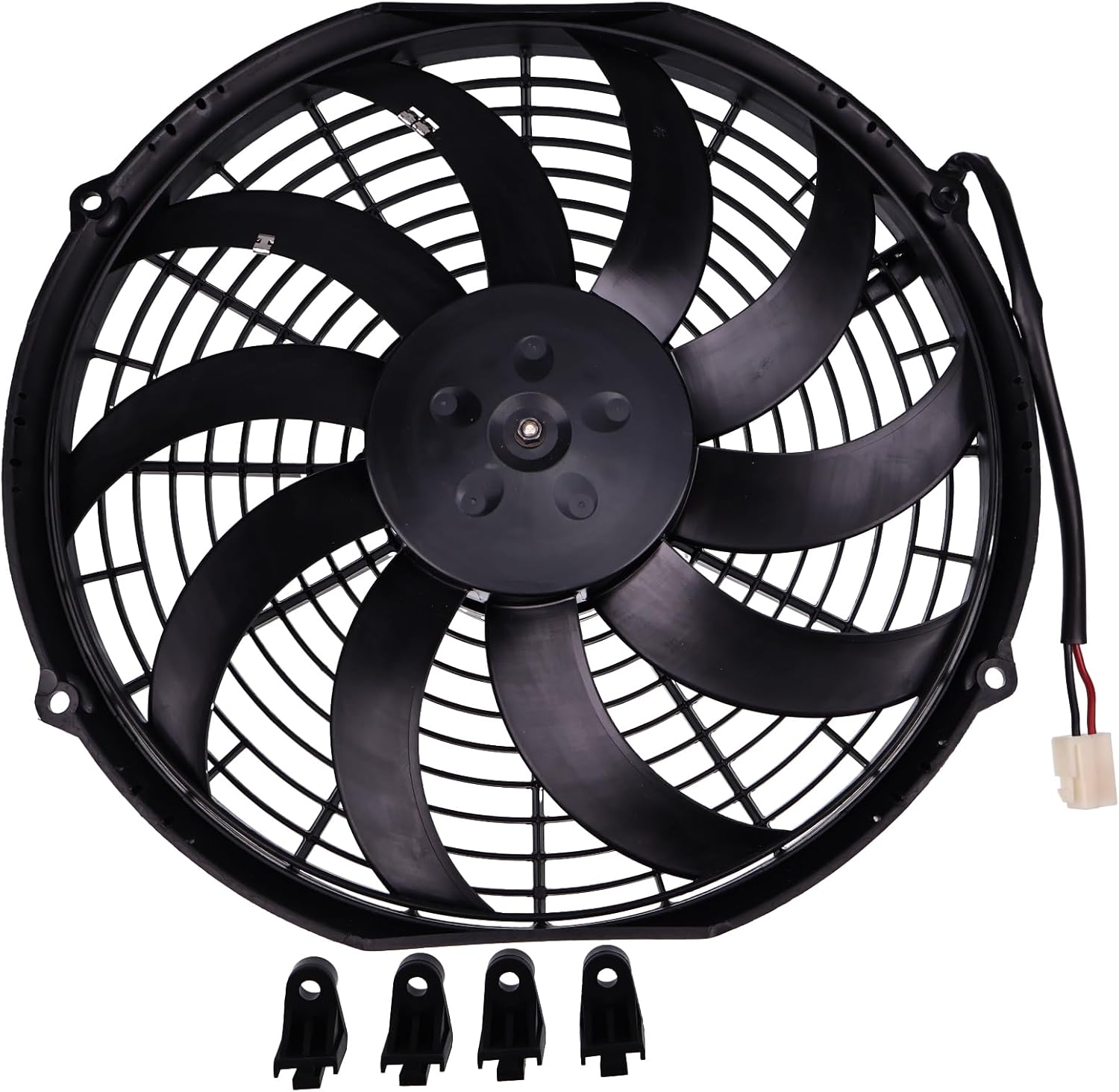 FridayParts Replacement 12" 24V Cooling Low-Profile Fan 30100351 Compatible for Spal VA10-BP9/C-25S
