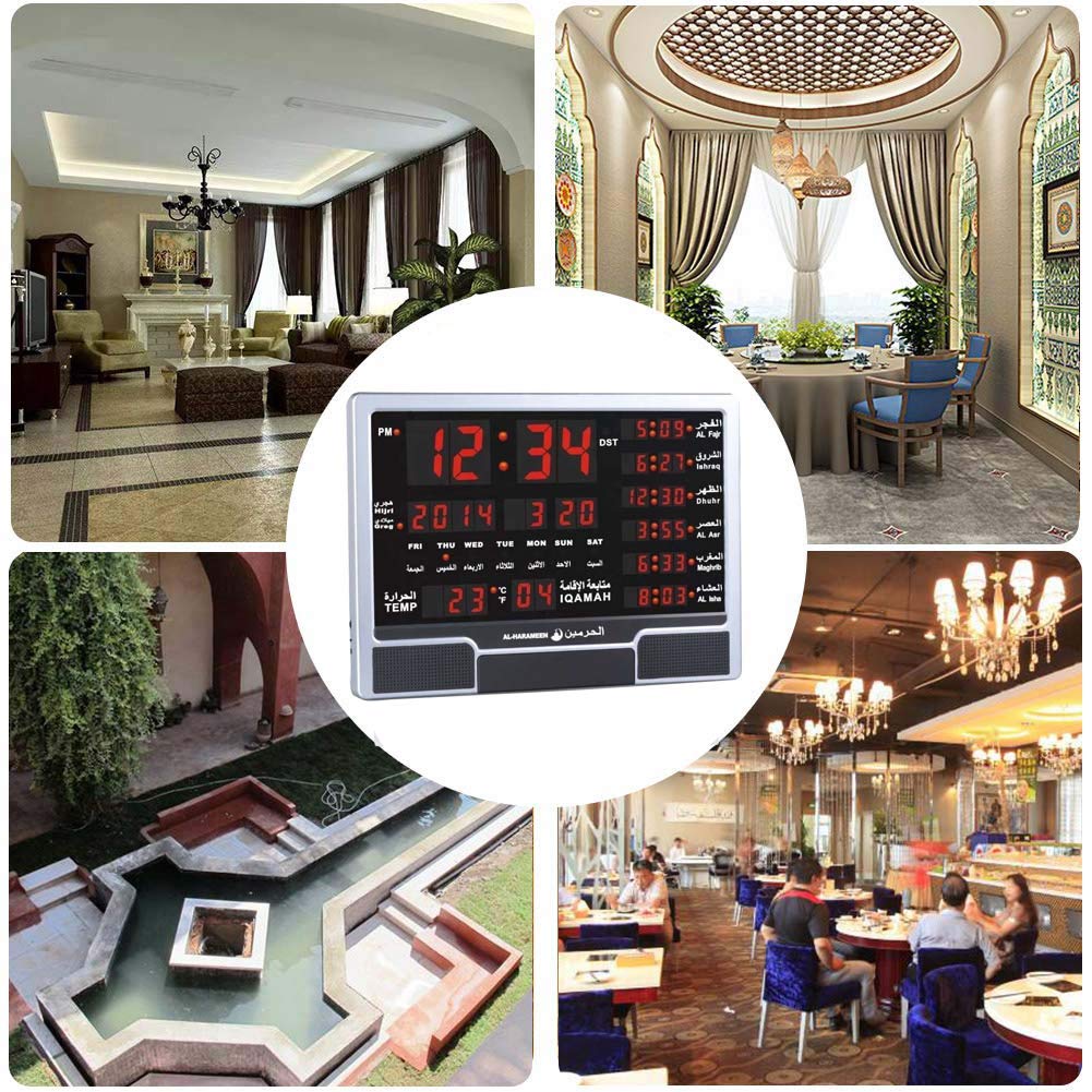 ROYAL WIND Azan Clock for USA Azan Prayer Clock, Islamic Table Adhaan