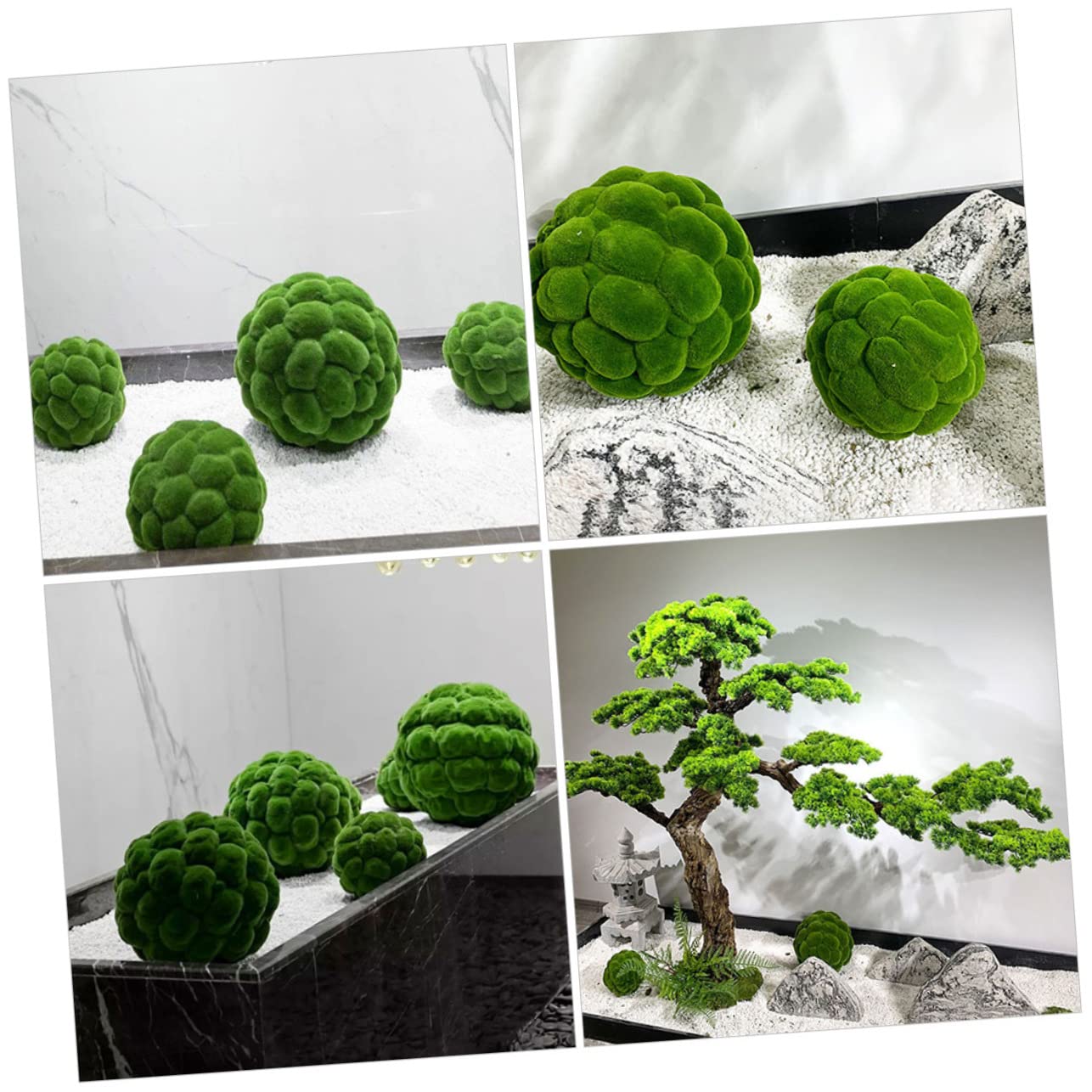 ABOOFAN 3 Pezzi di Muschio Verde Artificiale Muschio Decorativo per Centrotavola Muschio Finto Stabilizzato per Ciotola Muschio Decorativo per Paesaggio
