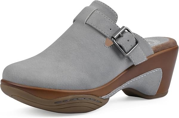 White Mountain Women's Viewed Heeled Clog Comfortable Design