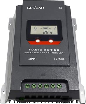 30A 12V/24V Auto MPPT Solar Chagre Controller, Bluetooth Module via APP Remote Control, Max PV 100V Common Negative Ground Charger Solar Panel Regulator for Gel Sealed Flooded LiFePO4 Battery