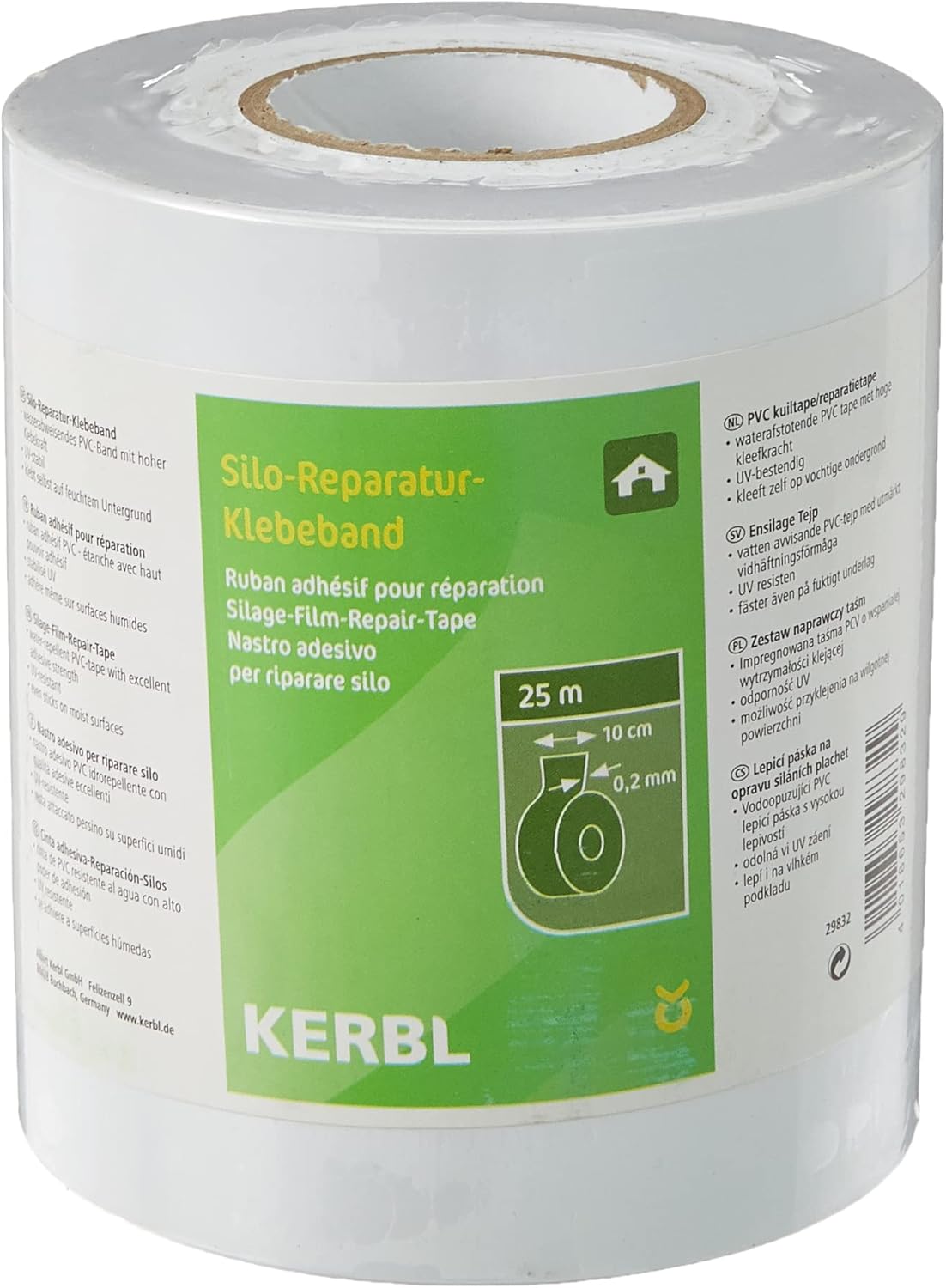 Kerbl Silo Adhesive Tape 100 mm x 25 m Thickness 0.2 mm White