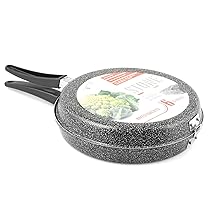 Home Girafrittata Antiaderente, Pietra, Nero, Argento, 26 cm