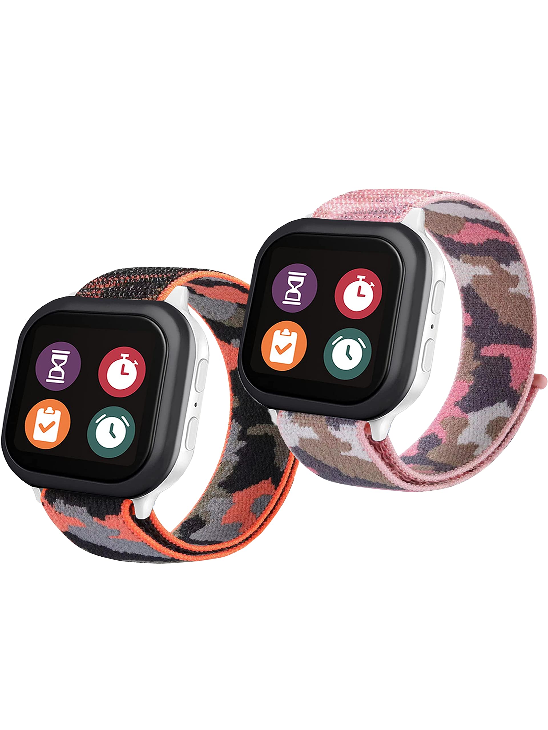 Fit Length for Girls Boys 2,3,5 Pack Watch Bands Compatible with AT&T amiGO Jr Watch/Gizmo Watch 3 2 1/Gabb Watch 3 2 1: Hook&Loop Easy to Use, Soft Breathable Smartwatch Bands