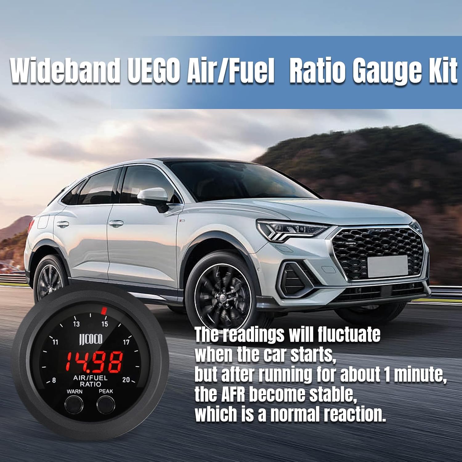 Universal Digital Wideband Air/Fuel Ratio AFR Gauge Kit - 2"(52mm) with LSU4.9 Sensor Installed After The Three-Way and Controller Box-Wideband UEGO AFR O2 Oxygen Sensor Controller Gauge