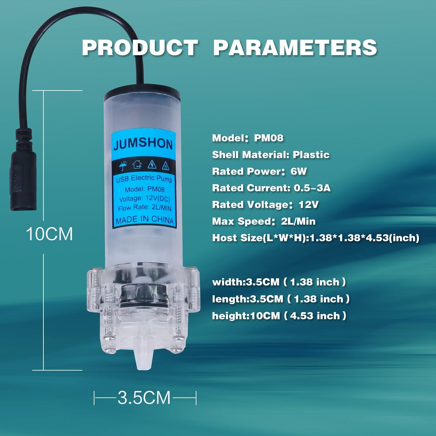 Household Electric Water Transfer Pump 110V Speed Adjustable for Ice Maker Coffee Machine Water Cooling,Food Grade Auto Siphon Self Priming Pump for Bottling Wine,Beer and Kombucha,2L/Min,Low Noise