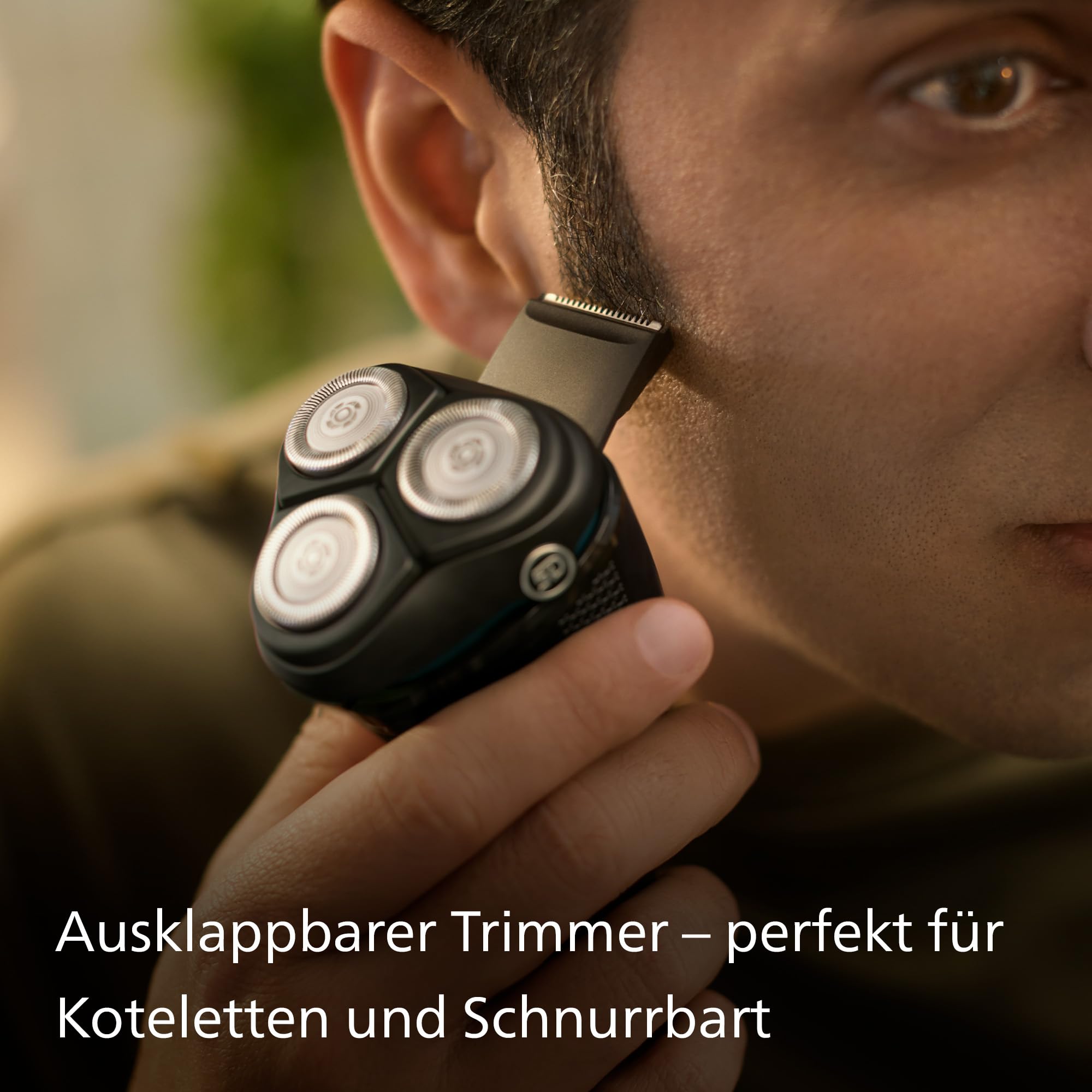 PHILIPS Shaver Series 3000 – Elektrischer Rasierer für Herren: Nass- & Trockenrasur, mit SkinProtect-Technologie, in Anthrazit, mit ausklappbarem Bartschneider, kabellos (S3145/00)