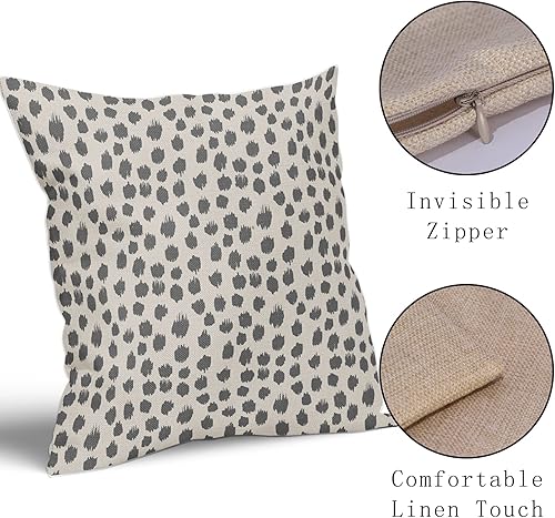 Miniatura 4 de Juego de 2 fundas de almohada de 20 x 20 pulgadas, diseño bohemio de lunares, modernas pinceladas, decorativas, para exteriores, funda cuadrada de