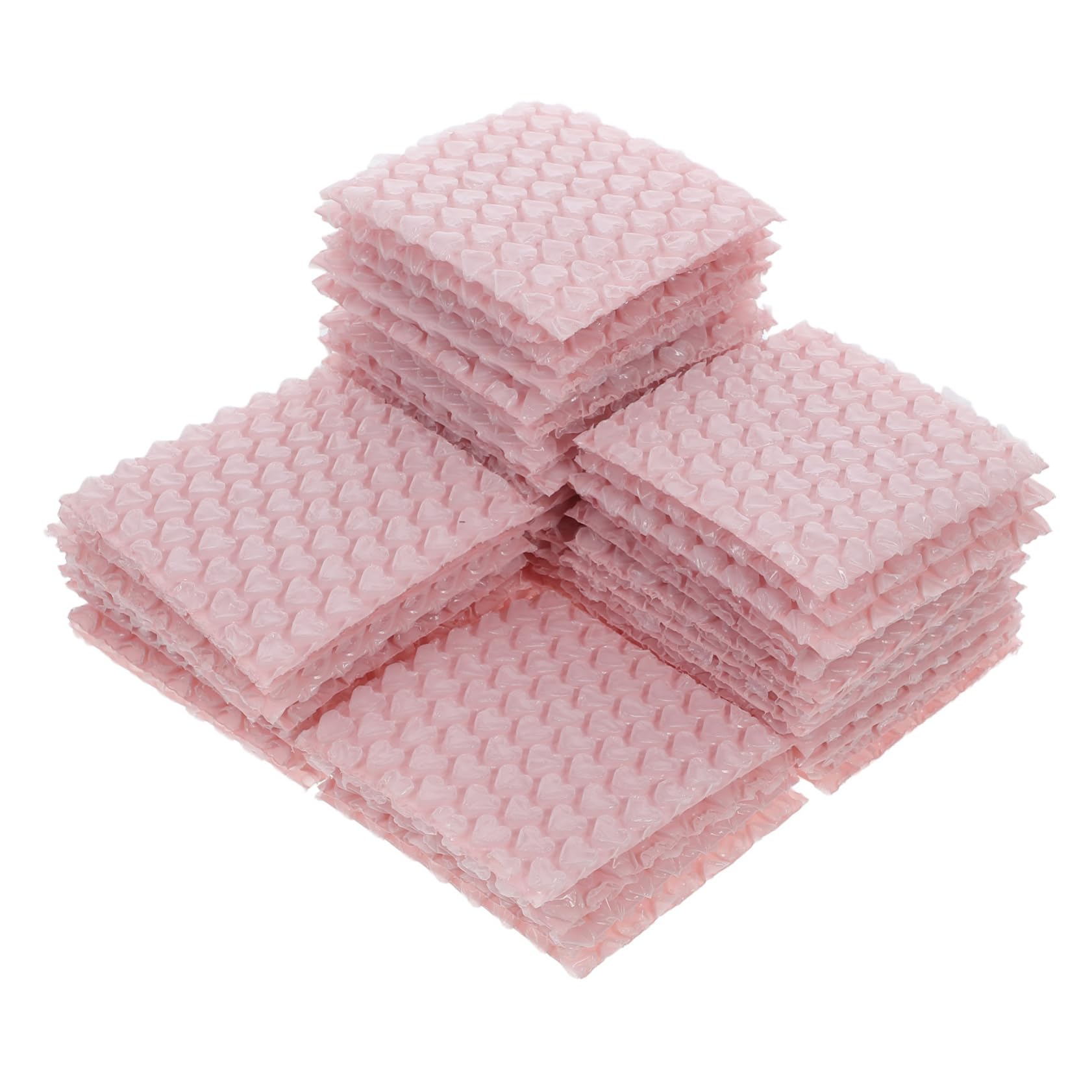 CAXUSD Mailers Protective Plastic Envelope Packaging Heart Shaped Pink 50pcs with Cushion Padding Filling Gaps, Adorable Aesthetic Appeal for Shipping for Wrap Storage