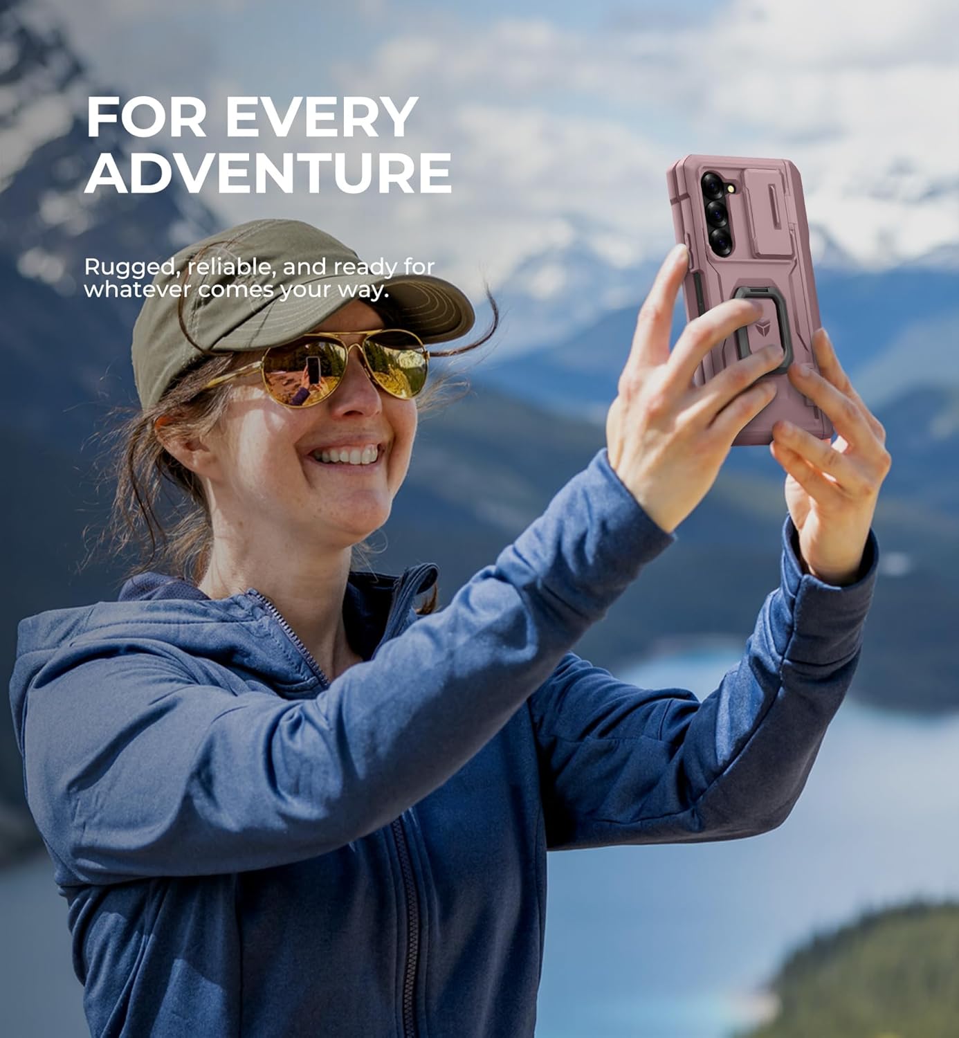 Dexnor for Samsung Galaxy Z Fold 6 Case with Ring Stand & S Pen Holder & Slide Camera Cover & Hinge Protection & Screen Protector,Heavy Duty Bumper Rugged Case Cover for Z Fold 6(2024),Peony Pink